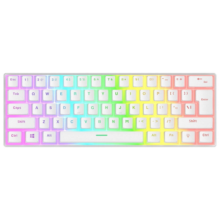 Rampage Radiant K11 Teclado Gaming Mecánico 60% RGB Blue Switch Blanco