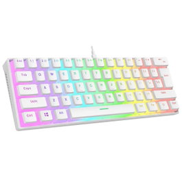 Rampage Radiant K11 Teclado Gaming Mecánico 60% RGB Blue Switch Blanco