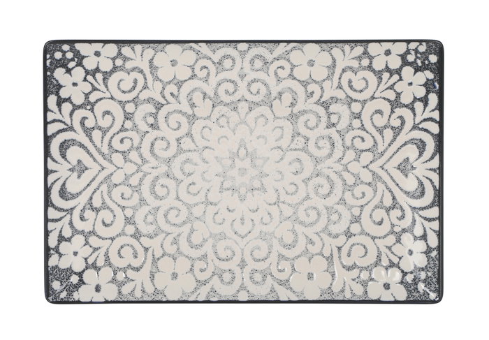 La Mediterranea Fuente Rectangular Azurill Elite Brillo 30x20cm