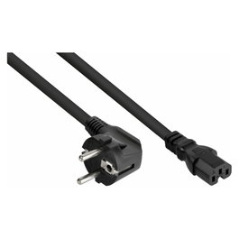 Kabelmeister Cable de toma de tierra de 90° a C15, 0,5 m, negro