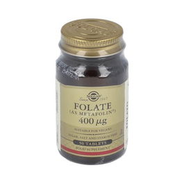 SOLGAR Folato (Como Metafolin) 400Mcg 50 Comprimidos