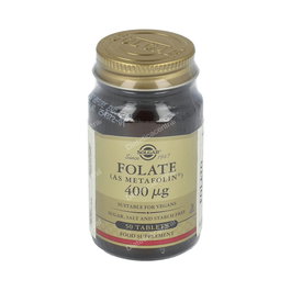 SOLGAR Folato (Como Metafolin) 400Mcg 50 Comprimidos