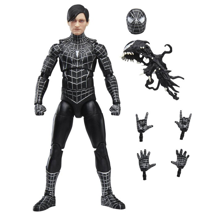 Hasbro Marvel Legends Series Spider-Man 3 Figura Acción 15cm Traje Negro con 6 Accesorios Manos y Cabeza Peter Parker Hasbro Marvel Legends Series Spider-Man 3 Figura Acción 15cm Traje Negro con 6 Accesorios Manos y Cabeza Peter Parker