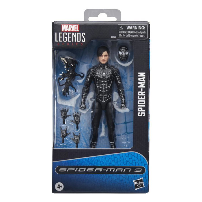 Hasbro Marvel Legends Series Spider-Man 3 Figura Acción 15cm Traje Negro con 6 Accesorios Manos y Cabeza Peter Parker Hasbro Marvel Legends Series Spider-Man 3 Figura Acción 15cm Traje Negro con 6 Accesorios Manos y Cabeza Peter Parker