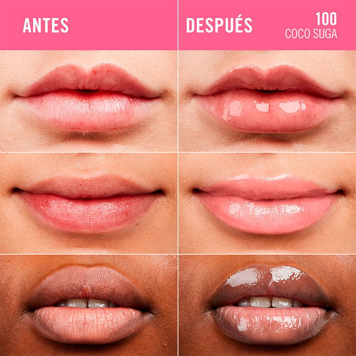 Rimmel London THRILL SEEKER Brillo Labial #4-Coco Sugar, Acabado Luminoso, Hidratante con Ácido Hialurónico, 10 ml