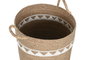 DKD Home Decor Set de 3 Cestas de Seagrass y Algodón Natural