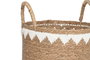 DKD Home Decor Set de 3 Cestas de Seagrass y Algodón Natural