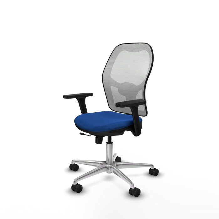 PIQUERAS Y CRESPO Silla de oficina Jorquera con mecanismo Sincro/Traslack Azul y Blanco PIQUERAS Y CRESPO Silla de oficina Jorquera con mecanismo Sincro/Traslack Azul y Blanco