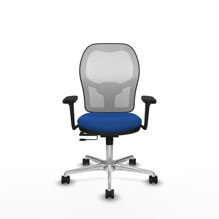 PIQUERAS Y CRESPO Silla de oficina Jorquera con mecanismo Sincro/Traslack Azul y Blanco PIQUERAS Y CRESPO Silla de oficina Jorquera con mecanismo Sincro/Traslack Azul y Blanco