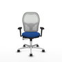 PIQUERAS Y CRESPO Silla de oficina Jorquera con mecanismo Sincro/Traslack Azul y Blanco