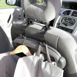 Je cherche une Idee Juego de 2 Perchas para Coche, Organizador Asiento Trasero para Bolsas y Chaquetas