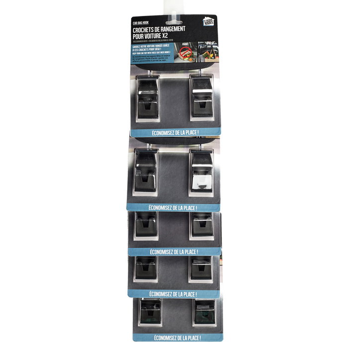 Je cherche une Idee Juego de 2 Perchas para Coche, Organizador Asiento Trasero para Bolsas y Chaquetas