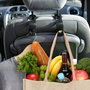 Je cherche une Idee Juego de 2 Perchas para Coche, Organizador Asiento Trasero para Bolsas y Chaquetas