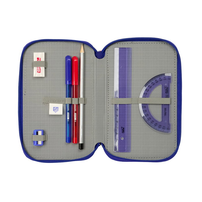 Safta Plumier Atlético de Madrid Triple Cremallera 37 Piezas