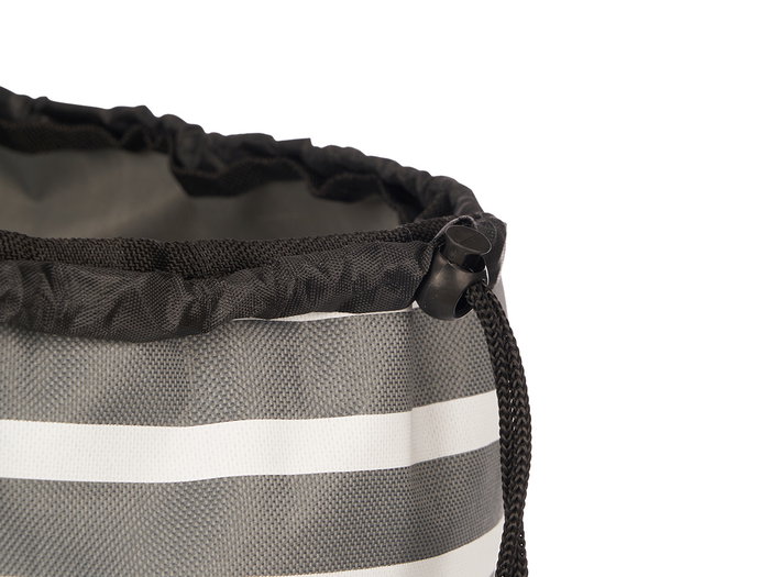 Kinvara Carro Compra 2 Ruedas Rayas Gris 33L 88x8x35cm (Set de 6)