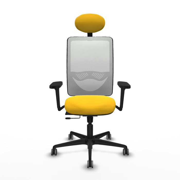 PIQUERAS Y CRESPO Silla de oficina Zulema con mecanismo Sincro/Traslack, Amarillo y Blanco PIQUERAS Y CRESPO Silla de oficina Zulema con mecanismo Sincro/Traslack, Amarillo y Blanco