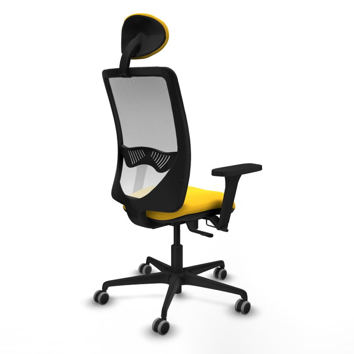 PIQUERAS Y CRESPO Silla de oficina Zulema con mecanismo Sincro/Traslack, Amarillo y Blanco PIQUERAS Y CRESPO Silla de oficina Zulema con mecanismo Sincro/Traslack, Amarillo y Blanco