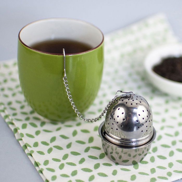 Cook Concept Infusor de Té con Soporte Anti-Goteo de Acero Inoxidable para Infusiones d.4,5 cm; h.5,5 cm Cook Concept Infusor de Té con Soporte Anti-Goteo de Acero Inoxidable para Infusiones d.4,5 cm; h.5,5 cm