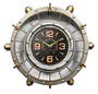 DKD Home Decor Reloj de Pared de Hierro Plateado 48x11x44,5 cm