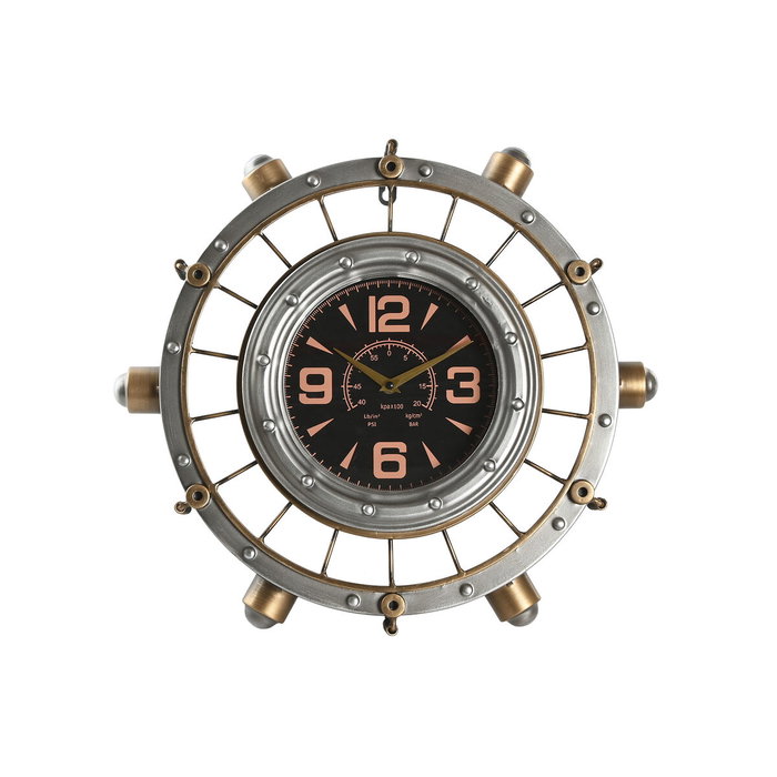 DKD Home Decor Reloj de Pared de Hierro Plateado 48x11x44,5 cm DKD Home Decor Reloj de Pared de Hierro Plateado 48x11x44,5 cm