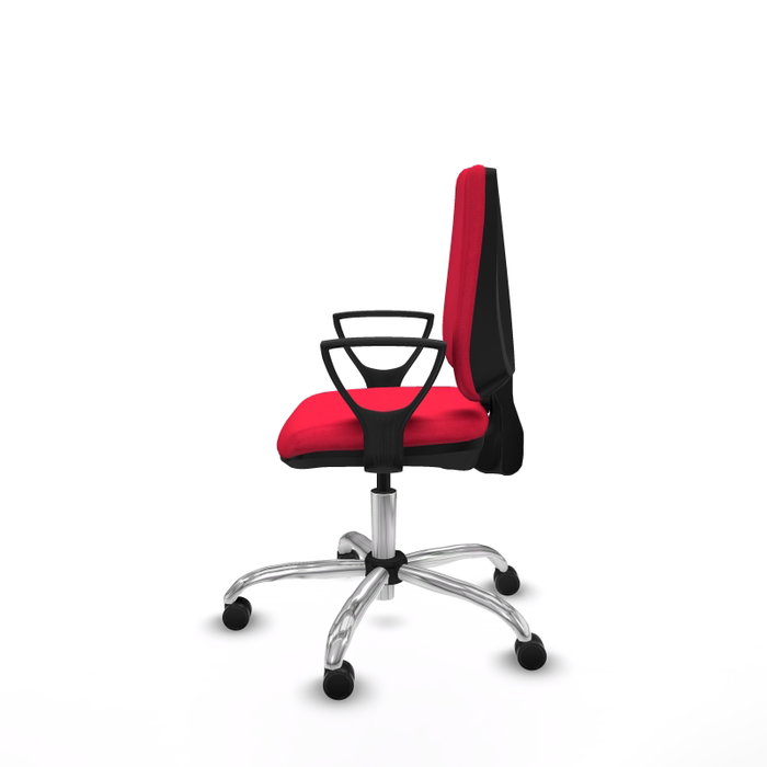 PIQUERAS Y CRESPO Silla de oficina Elche Roja con Brazos Fijos
