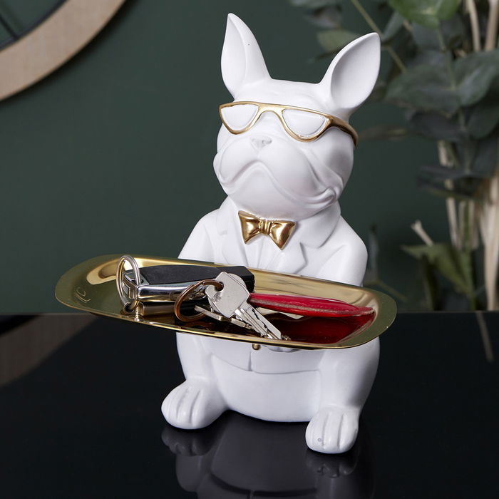 Home Deco Factory Galerie Vaciabolsillos Bulldog Blanco Escultura Decorativa 18x18x22 cm Home Deco Factory Galerie Vaciabolsillos Bulldog Blanco Escultura Decorativa 18x18x22 cm