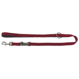Nayeco X-Trm Correa de Adiestramiento Doble Nylon Gris-Granate 200 cm X 1.5 cm