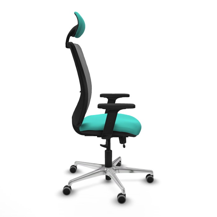 PIQUERAS Y CRESPO Silla de oficina Zulema con mecanismo Sincro/Traslack, Turquesa y Gris PIQUERAS Y CRESPO Silla de oficina Zulema con mecanismo Sincro/Traslack, Turquesa y Gris