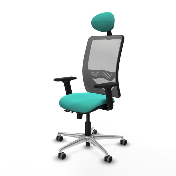 PIQUERAS Y CRESPO Silla de oficina Zulema con mecanismo Sincro/Traslack, Turquesa y Gris PIQUERAS Y CRESPO Silla de oficina Zulema con mecanismo Sincro/Traslack, Turquesa y Gris