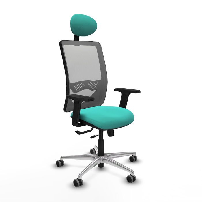 PIQUERAS Y CRESPO Silla de oficina Zulema con mecanismo Sincro/Traslack, Turquesa y Gris PIQUERAS Y CRESPO Silla de oficina Zulema con mecanismo Sincro/Traslack, Turquesa y Gris