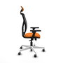 PIQUERAS Y CRESPO Silla de oficina Motilla Naranja y Negro