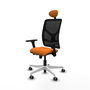 PIQUERAS Y CRESPO Silla de oficina Motilla Naranja y Negro