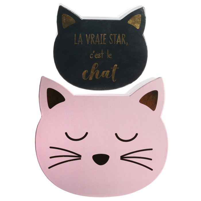 The Concept Factory Juego de 2 Cajas de Cartón con Forma de Gato The Concept Factory Juego de 2 Cajas de Cartón con Forma de Gato