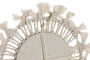 DKD Home Decor Set de 3 Espejos de Macramé y Cristal Blanco 20x20 cm
