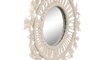 DKD Home Decor Set de 3 Espejos de Macramé y Cristal Blanco 20x20 cm