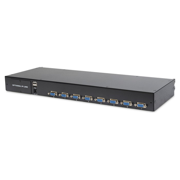 Digitus Consola KVM 8 Puertos VGA con Pantalla TFT 17" (1280x1024) y Teclado US