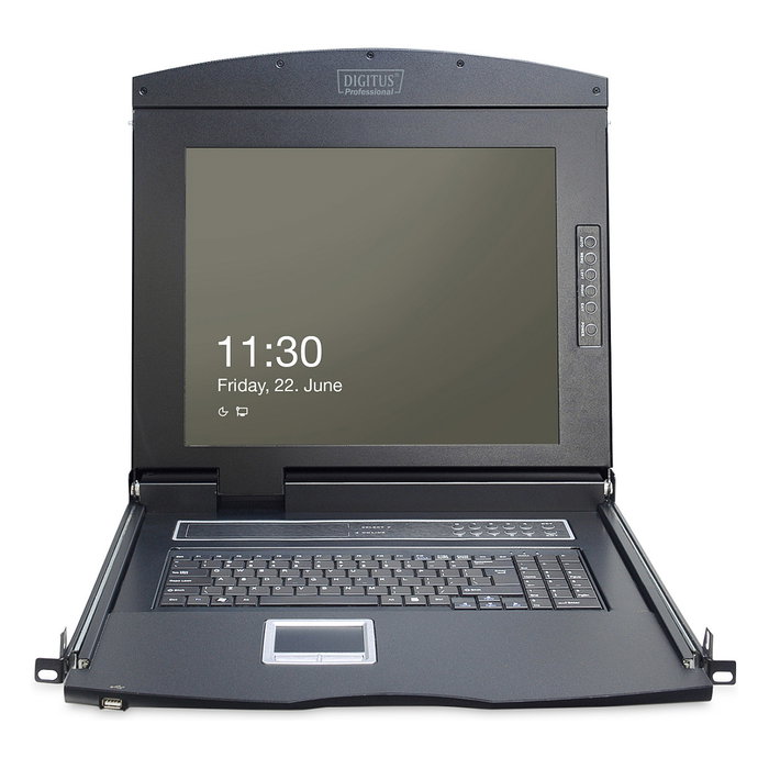 Digitus Consola KVM 8 Puertos VGA con Pantalla TFT 17" (1280x1024) y Teclado US