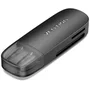 Vention CLEB0 Lector de Tarjetas Externo USB 2.0 Lector SD y TF Doble Ranura 480Mbps Negro