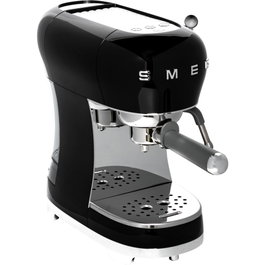 Smeg ECF02BLEU Cafetera Espresso Negro Alto Brillo