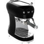 Smeg ECF02BLEU Cafetera Espresso Negro Alto Brillo