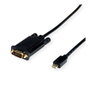 ROLINE Adaptador de Vídeo Mini DisplayPort a VGA, 2 m, Negro