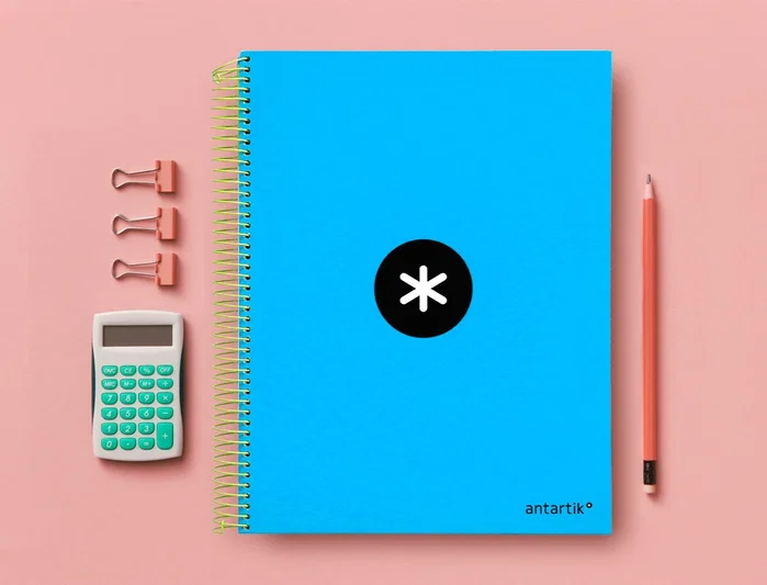 Antartik Cuaderno Espiral A4 Tapa Forrada 120 Hojas 90g Azul