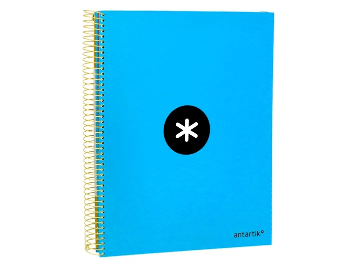 Antartik Cuaderno Espiral A4 Tapa Forrada 120 Hojas 90g Azul