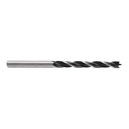 Wolfcraft Broca Espiral para Madera Ø5.00x86 mm, Acero Cr-V para Madera Blanda, Longitud Trabajo 50 mm, Vástago Redondo