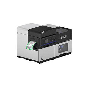 Epson Colorworks C8000e (BK) Impresora de etiquetas a color, 300 mm/s, 600 x 1200 DPI, Negro/Gris