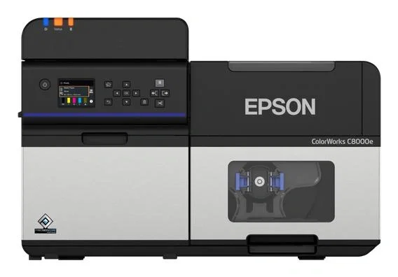 Epson Colorworks C8000e (BK) Impresora de etiquetas a color, 300 mm/s, 600 x 1200 DPI, Negro/Gris