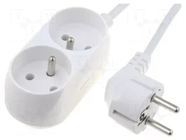 JONEX Prolongador de alimentación H03VV-F 3G1,5mm2 de 1,5m blanco