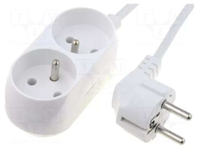 JONEX Prolongador de alimentación H03VV-F 3G1,5mm2 de 1,5m blanco JONEX Prolongador de alimentación H03VV-F 3G1,5mm2 de 1,5m blanco