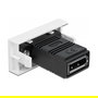 DeLOCK Easy 45 Adaptador DisplayPort recto 22.5 x 45 mm, Negro, 38.5 mm