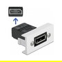 DeLOCK Easy 45 Adaptador DisplayPort recto 22.5 x 45 mm, Negro, 38.5 mm